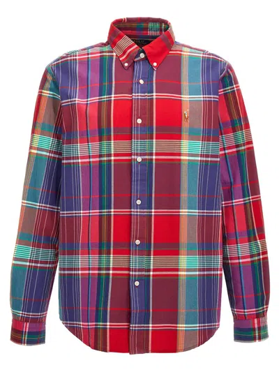 Polo Ralph Lauren Check Shirt With Logo Embroidery In Multicolor