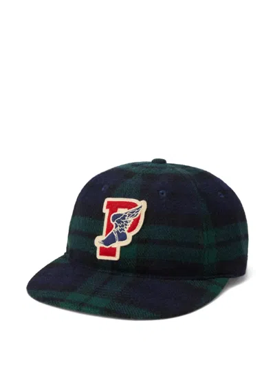 Polo Ralph Lauren Checked Baseball Cap In Black