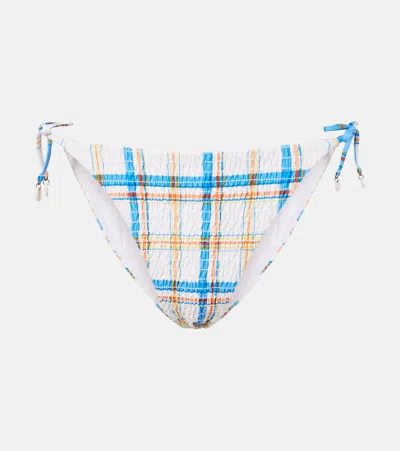 Polo Ralph Lauren Checked Bikini Bottoms In White