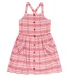 Polo Ralph Lauren Checked Cotton Poplin Dress In 110 Pink Plaid