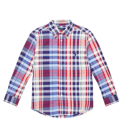 Polo Ralph Lauren Kids' Checked Cotton Poplin Shirt In Multicoloured