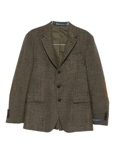 Polo Ralph Lauren Checked Elbow-patch Jacket In Multi