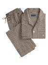 Polo Ralph Lauren Checked Flannel Pyjama Set In Brown
