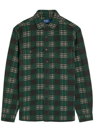 Polo Ralph Lauren Checked Flannel Shirt In Green