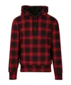 Polo Ralph Lauren Checked Fleece Hoodie Sweatshirts Red In Red