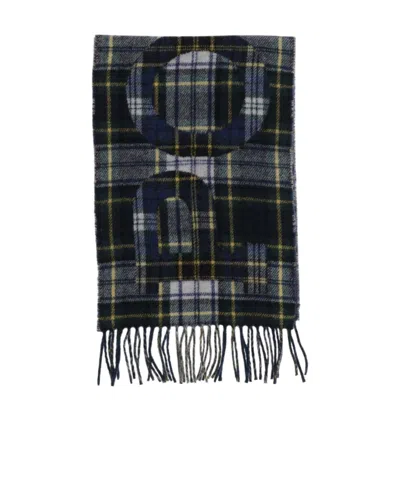 Polo Ralph Lauren Checked Fringed-edge Scarf In Black