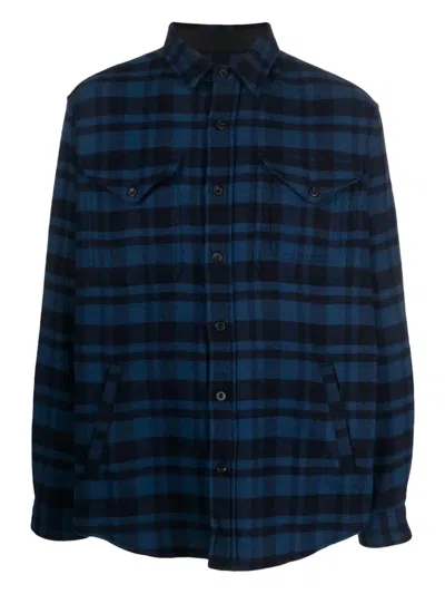Polo Ralph Lauren Checked Long-sleeved Shirt In Blue