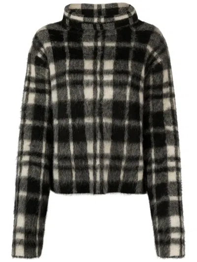 Polo Ralph Lauren Plaid-pattern Roll-neck Jumper In Neutrals