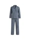Polo Ralph Lauren Checked-pattern Pyjama Set In Blue