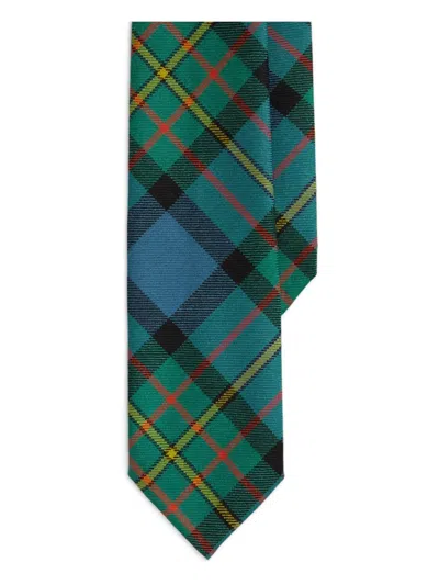 Polo Ralph Lauren Checked-pattern Tie In Green