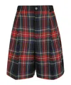 Polo Ralph Lauren Checked Pleated Shorts In Black