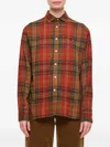 Polo Ralph Lauren Long Sleeve Front Button Shirt In Red