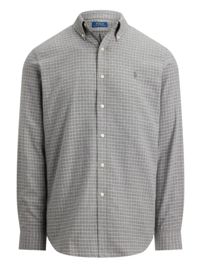 Polo Ralph Lauren Checked Shirt In Gray