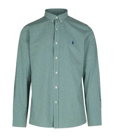 Polo Ralph Lauren Cotton Stretch Poplin Gingham Check Classic Fit Button Down Shirt In Multi