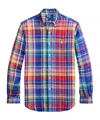 Polo Ralph Lauren Long-sleeved Check Pattern Shirt With Polo Pony Motif In Multicolor