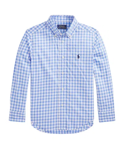 Polo Ralph Lauren Checkered Pony Pattern Shirt In Blue