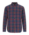 Polo Ralph Lauren Collared Cuffed Plaid Shirt In Black