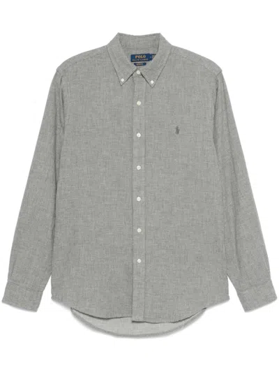 Polo Ralph Lauren Checkered Shirt In Grey