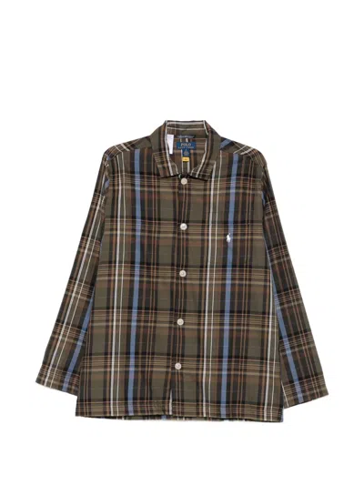 Polo Ralph Lauren Check-pattern Logo-embroidered Pajamas In Multi
