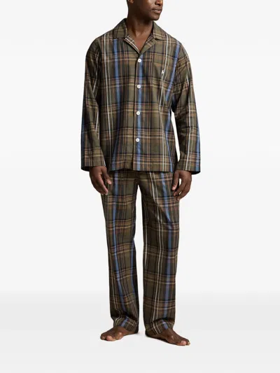 Polo Ralph Lauren Check-print Pajamas In 그린