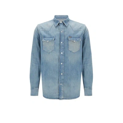 Polo Ralph Lauren Chemise Iconique Western En Jean In Blue