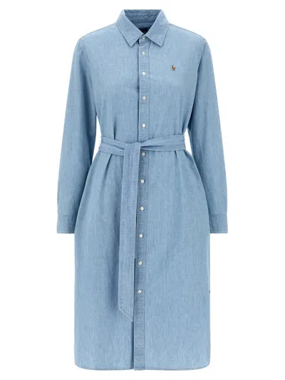 Polo Ralph Lauren Chemisier Dress Dresses Light Blue