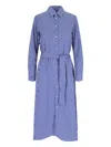 Polo Ralph Lauren Ashton Long Sleeve Tie Waist Shirtdress