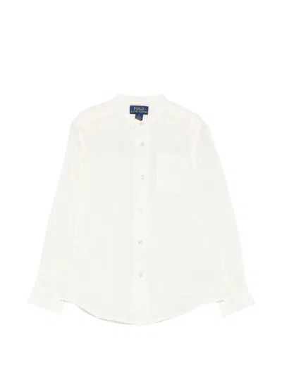 Polo Ralph Lauren Kids' Chest-pocket Shirt In White