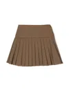 Polo Ralph Lauren Chevron-knit Pleated Skirt In Brown