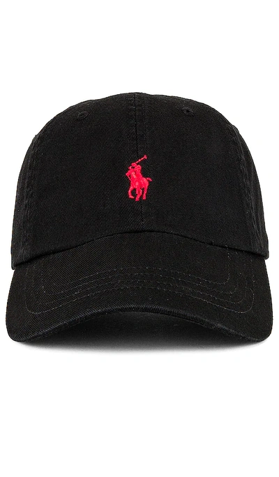 Polo Ralph Lauren Chino Cap In Rl Black & Rl 2000 Red