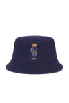 Polo Ralph Lauren Chino Novelty Bear Loft Bucket Hat In Newport Navy
