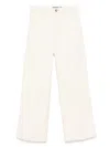 Polo Ralph Lauren Wide-leg Cotton Trousers With Concealed Fly In Neutral