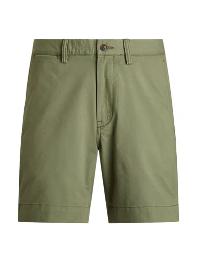 Polo Ralph Lauren Bedford Straight-leg Cotton Oxford Shorts In Green