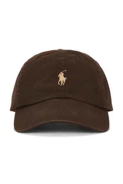 Polo Ralph Lauren Mens Nutmeg Brown Sport Brand-embroidered Cotton-twill Cap