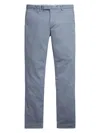 Polo Ralph Lauren Logo-tag Twill Straight-leg Trousers In Blue