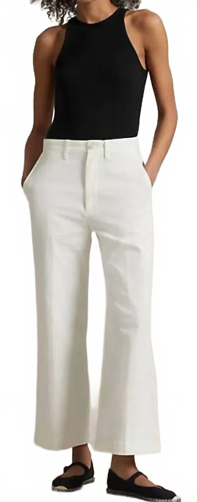 Polo Ralph Lauren Chino Wide Leg Crop Pant In Warm White