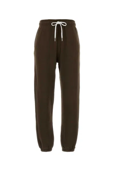 Polo Ralph Lauren Chocolate Cotton Blend Joggers In Black