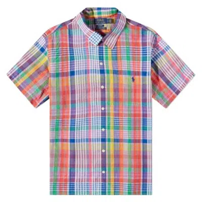 Polo Ralph Lauren Clady Seersucker Classic Check Shirt In Animal Print