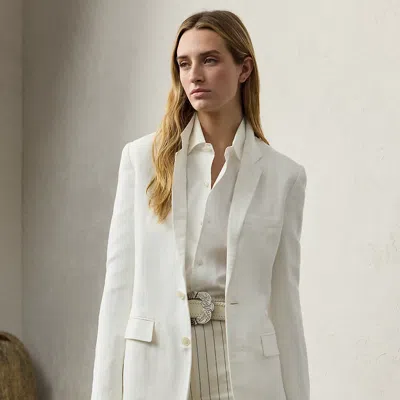 Polo Ralph Lauren Claire Washed Canvas Jacket In Cream