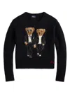 Polo Ralph Lauren Classic Black Sweater With Ribbed Cuffs And Hem In Black