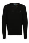 Polo Ralph Lauren Round Neck Sweather With Logo In Black