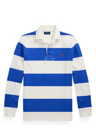 Polo Ralph Lauren Rugby-style Long-sleeve Polo Shirt With Classic Collar In White