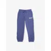 Polo Ralph Lauren Classic Blue Brand-embroidery Elasticated-cuffs Cotton-blend Trousers 4-7 In Blue