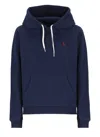 Polo Ralph Lauren Logo Embroidery Hoodie Sweatshirt Blue In Blue