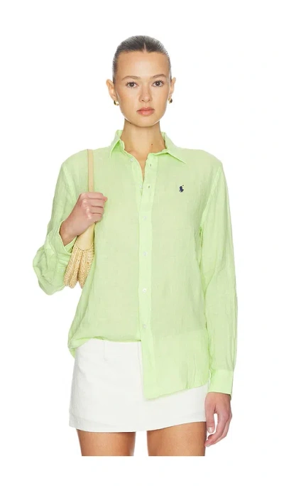 Polo Ralph Lauren Classic Button Down Shirt In Green