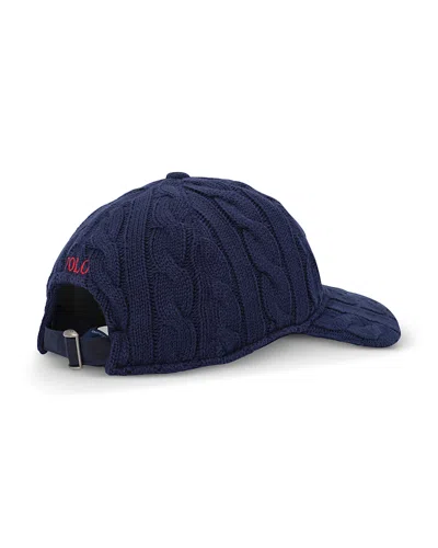 Polo Ralph Lauren Classic Cable Knit Cap In Blue