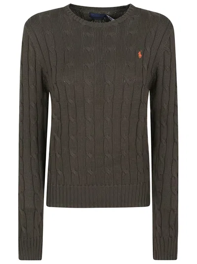 Polo Ralph Lauren Classic Cable Knit Sweater For Women In Gray
