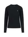 Polo Ralph Lauren Classic Cable Knit Sweater With Round Neckline In Blue