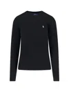 Polo Ralph Lauren Classic Cable Knit Sweater With Round Neckline In Black