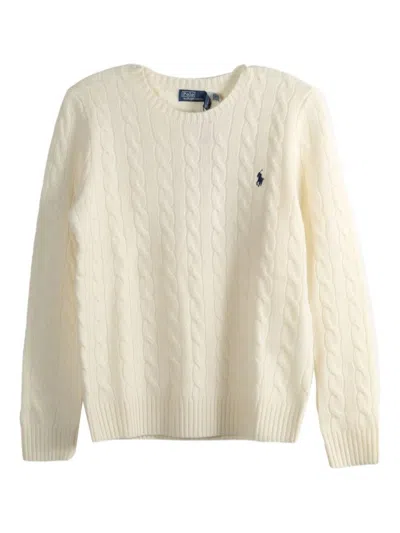 POLO RALPH LAUREN POLO RALPH LAUREN CLASSIC CABLE KNIT SWEATER WITH ROUND NECKLINE AND RIBBED DETAILS
